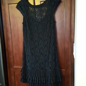 black lace dress